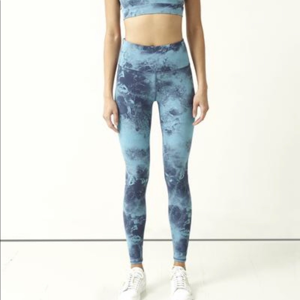 NuaLime Power Legging in Marble Print